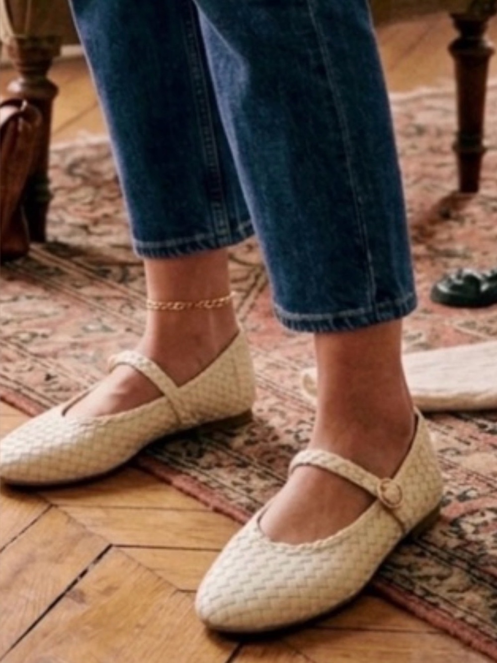 HOUSE OF HARLOW 1960 Bistro Woven Mary Jane
Ballet Flat 10